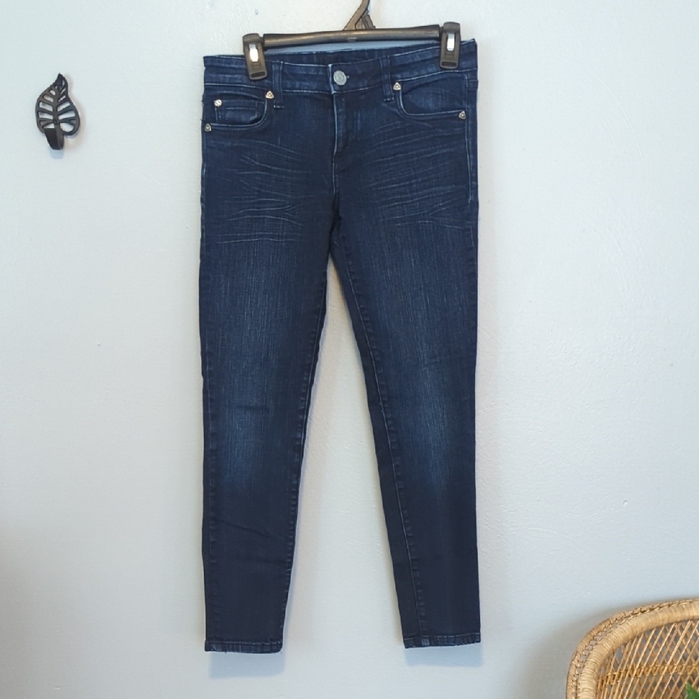 Kut From The Kloth Mid Rise Catherine Boyfriend Jeans Dark Blue Skinny Jeans 4